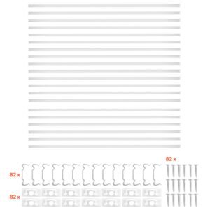 20-Pack 6.6 ft/2M U Shape LED Aluminum Channel, with Milky Cover, End Caps and Mounting Clips, Aluminum Profile for LED Strip Light Installations, Easy Installation, for Under Cabinet Counter
