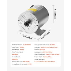 2000w electric brushless dc motor kit 48v 4300rpm motor with upgraded speed controller and throttle grip kit for go karts e bike motorcycle scooter diy