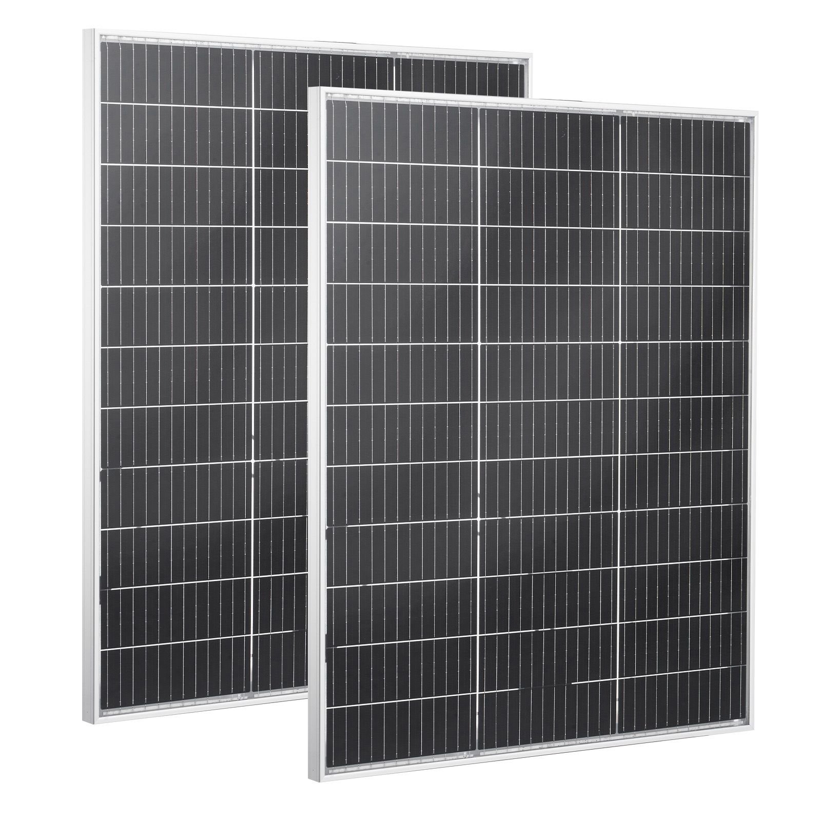 2pcs 100w bifacial solar panels, 23% high efficiency n type monocrystalline pv module with mc4 output & aluminum frame, ip67 waterproof solar panel for car boat rv flat rooftop off grid