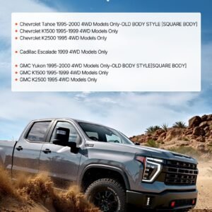 2pcs front wheel bearing & hub assembly fit for 1999 2000 cadillac escalade 1995 1999 chevrolet tahoe gmc yukon k1500 suburban oem 515024, 6 lugs with abs sensor, wheel bearing hub assembly set
