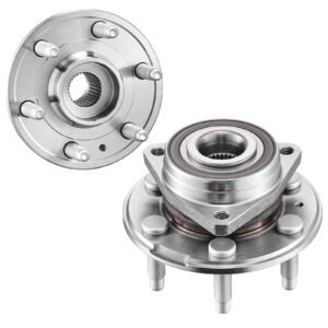 2PCS Front Wheel Bearing & Hub Assembly Fit for 2014-2016 Cadillac SRX Base Luxury Performance Premium Sport Utility 4-Door 3.6L OEM 513289, Wheel Bearing Hub Assembly Set, 13504971 BR930778