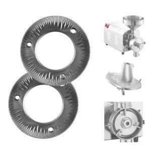 2PCS Grinding Sheets for Electric Grain Mill Grinder, Cast Iron Dry Grinding Discs, Replacement Grinding Plates Compatible with HN-2200, HN-3000 Corn Spice Mill Grinder