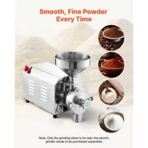2pcs grinding sheets for electric grain mill grinder, cast iron dry grinding discs, replacement grinding plates compatible with hn 2200, hn 3000 corn spice mill grinder