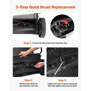 3 packs lawn sweeper brush replacement, compatible with 26 in lawn & leaf collector sweepers, yard sweeper brush paddle with durable v shaped bristles for easy grass leaf cleanup