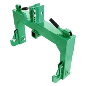 3-Point Quick Hitch with 2 in Receiver, 3000 Lbs Lift Capacity, 3-Pt Hitch with 5 Level Adjustable Bolt, Adaptation to Category 1 & 2 Tractor, Heavy Duty 3 Point Attachments, Green