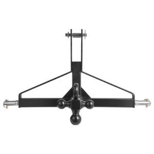3 Point Trailer Hitch with 2 in Receiver, 3pt Quick Hitch Attachment, Heavy Duty Tractor Tow Drawbar Adapter, Compatible with Kubota, Mahindra, Ford, Yanmar, John Deere, Massey Ferguson