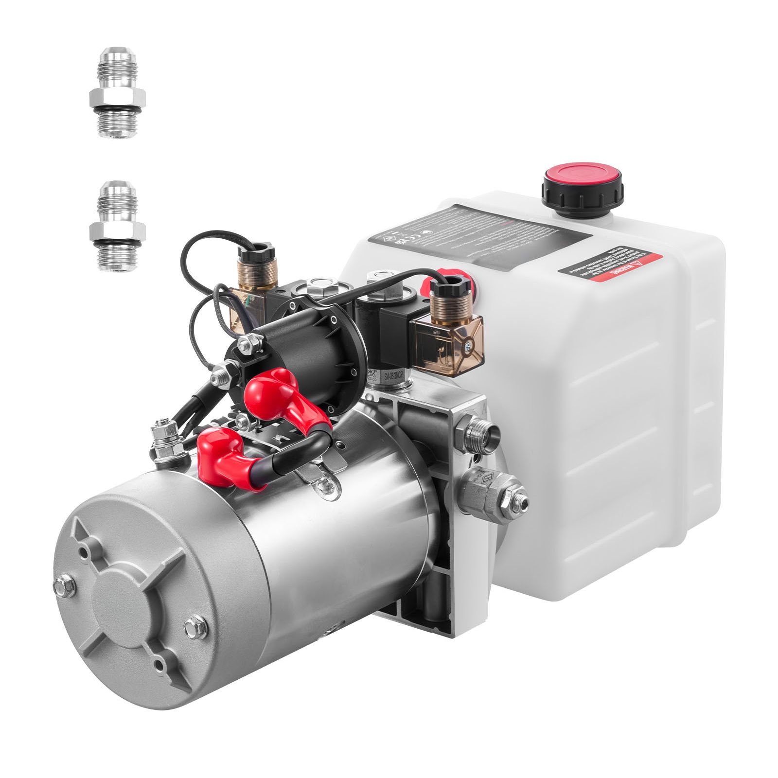 3 quart hydraulic power unit, double acting dump trailer pump, 3200 psi max relief pressure & 0.91 gpm flow rate, dc 12v hydraulic pump with metal reservoir for dump trailer car lifting