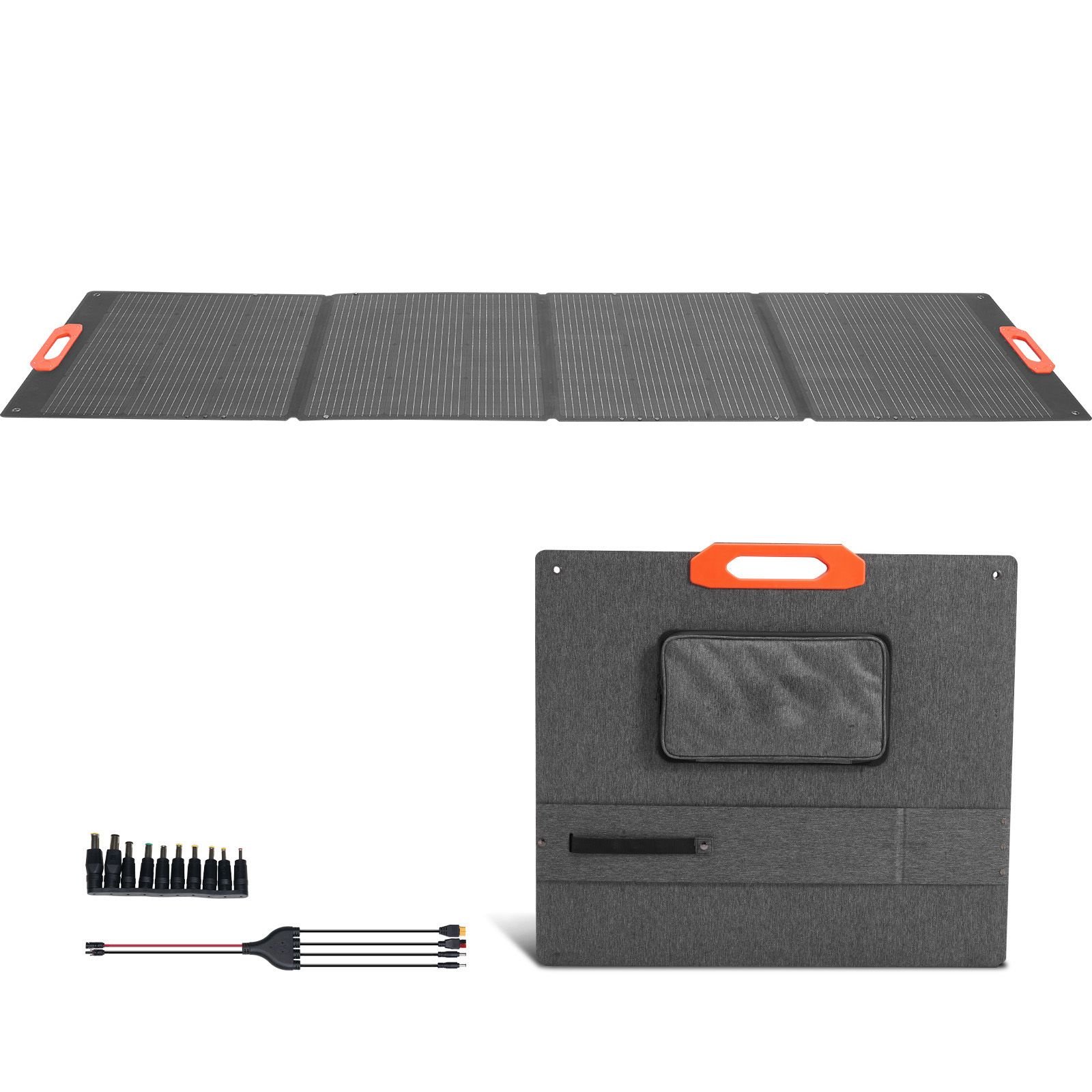300w foldable monocrystalline solar panel, 23% high efficiency portable mono solar panel charger with mc4 output & 10 in 1 dc adapters, ip67 waterproof for power stations, camping, hiking trips