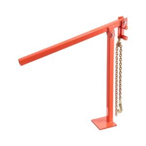 32 in T Post Puller, Heavy Duty Fence Post Puller with 43 in Lifting Chain, Rust-Resistant Steel, Labor-Saving T-Post Remover Tool for Round Fence Posts, Sign Posts & Tree Stumps