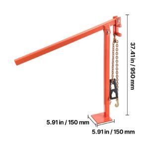 36 in t post puller, heavy duty fence post pullers with puller plate & 47 in lifting chain, labor saving t post remover tool for round fence posts, sign posts & tree stumps