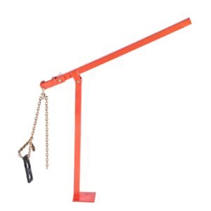 36 in T Post Puller, Heavy Duty Fence Post Pullers with Puller Plate & 47 in Lifting Chain, Labor-Saving T-Post Remover Tool for Round Fence Posts, Sign Posts & Tree Stumps