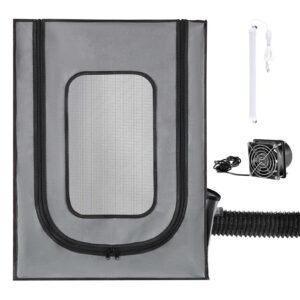 3D Printer Enclosure with Ventilation, Dustproof Waterproof Oxford Cloth Resin 3D Printer Tent, Constant Temperature Protective Case with LED, Compatible with Photon Mono/Mars 3, FDM/LCD Printer