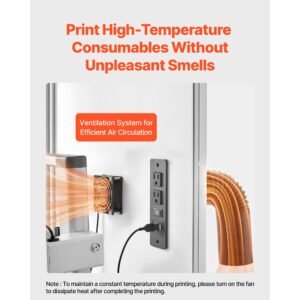 3d printer enclosure with ventilation, dustproof waterproof transparent acrylic 3d printer tent, constant temperature protective case with led, compatible with bambu lab, ender, neptune, kobra