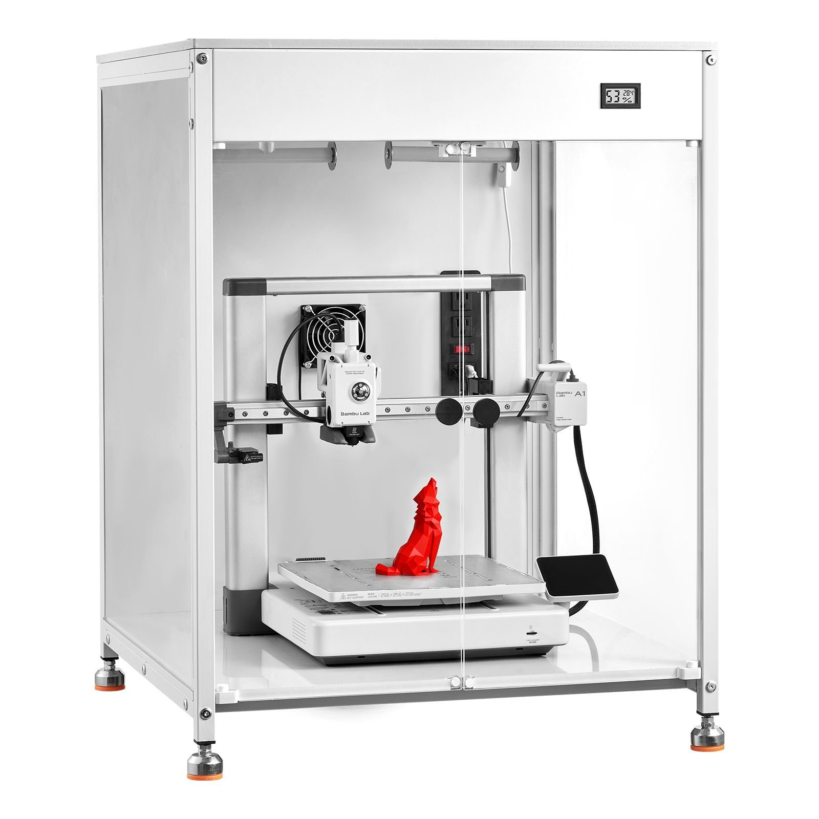 3d printer enclosure with ventilation, dustproof waterproof transparent acrylic 3d printer tent, constant temperature protective case with led, compatible with bambu lab, ender, neptune, kobra