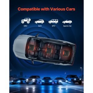 4 channel car audio amplifier 2 ohm stable bridgeable class d full range amp max power 4 x 110w @ 4 ohm / 4 x 160w @ 2 ohm for car suv truck off road