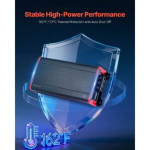 4 channel car audio amplifier 2 ohm stable bridgeable class d full range amp max power 4 x 272w @ 4 ohm / 4 x 400w @ 2 ohm for car suv truck off road
