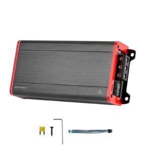 4 Channel Car Audio Amplifier 2 Ohm Stable Bridgeable Class D Full Range Amp Max Power 4 x 272W @ 4 Ohm / 4 x 400W @ 2 Ohm for Car SUV Truck Off-Road