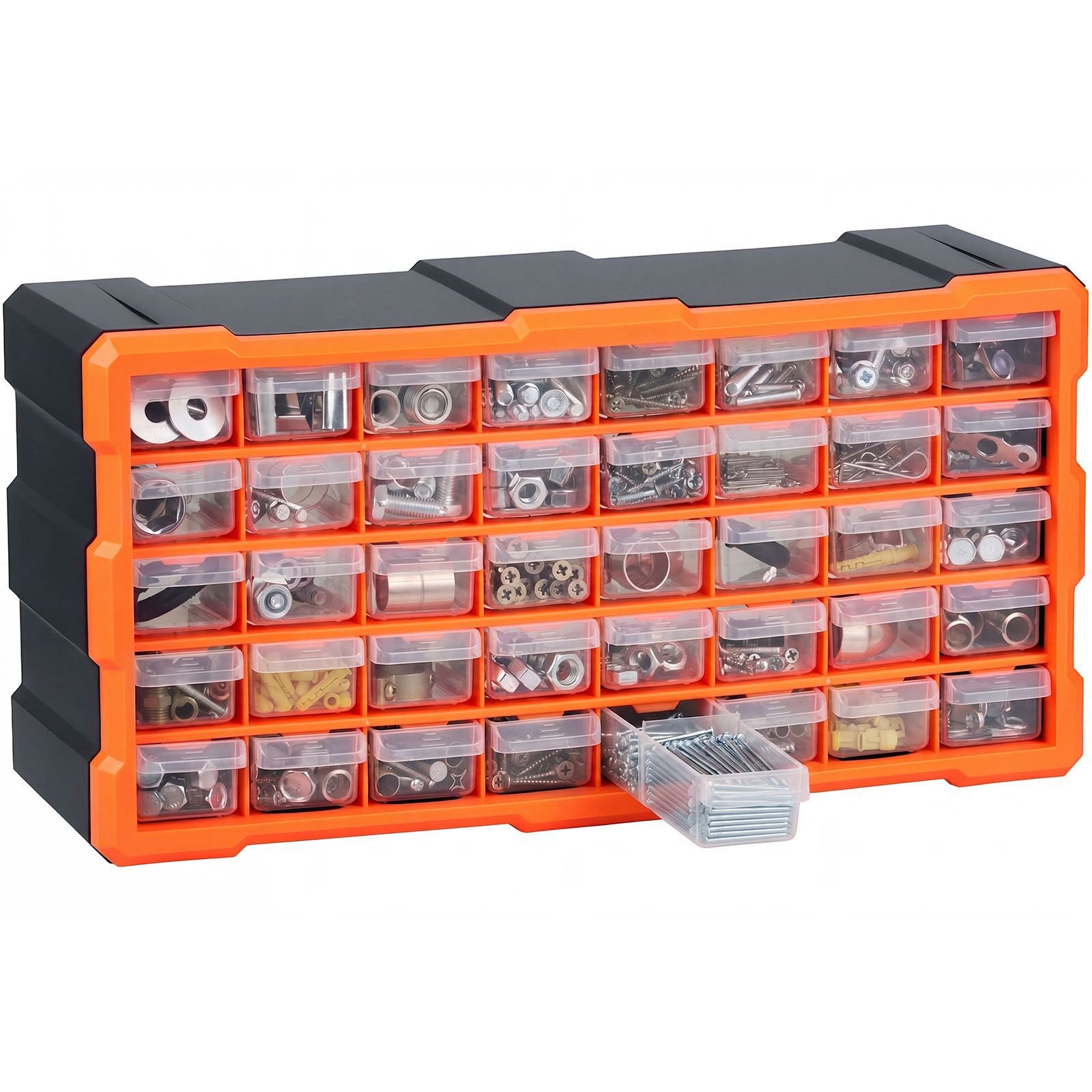 40 drawer storage organizer, plastic, drawer storage cabinet for garage organization, stackable small parts organizer, wall mounted toolbox, for hardware, beads, screws, crafts, building bricks