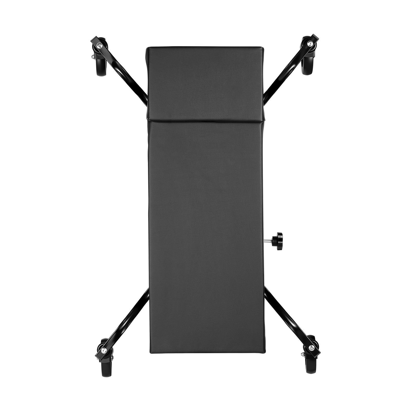 40 in mechanic creeper with 4 large wheels, 400 lbs low profile under car garage roller, rolling creeper with raised headrest, manual brake for auto repair