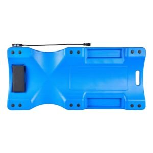 40 in Mechanic Creeper with LED Light, Low Profile Plastic Garage Creeper, 350 lbs Under Car Rolling Creeper with 6 Swivel Casters, Padded Headrest & Tool Trays for Auto Repair