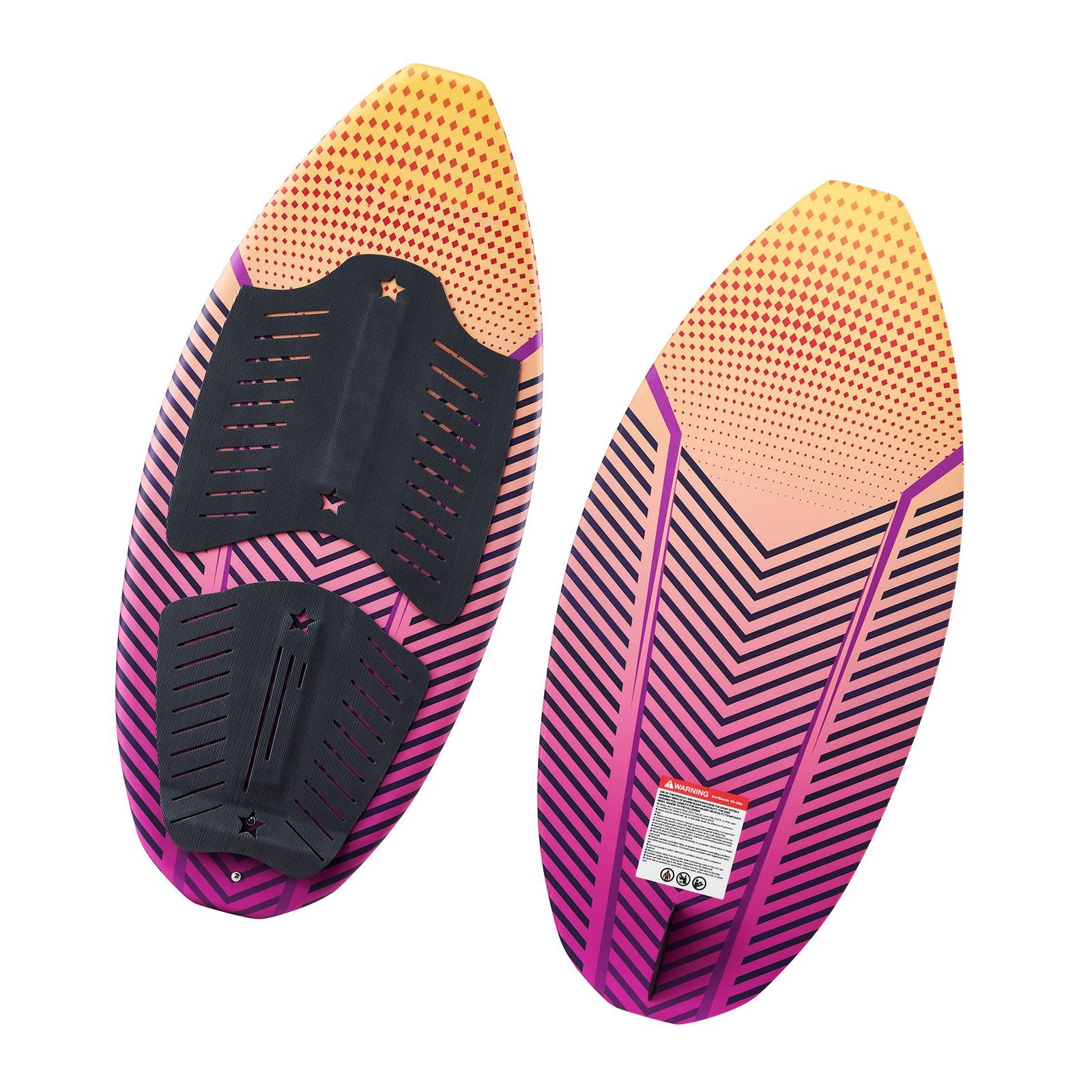 45 inch wakesurf board, wake surfing board with eps foam core & eva non slip pad, uv resistant wakesurfing boards for youth up to 110 lbs