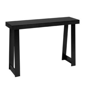 46 in Console Table, Modern Desk Behind the Couch, Wooden Rectangle Entrance Desk, Narrow Long Sofa Table Accent Stand for Hallway, Bedroom, Living Room, Foyer, Easy Assembly, Black