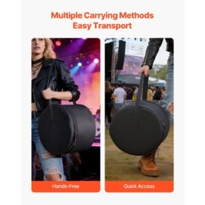 5 piece drum case set, 600d, padded drum bags for 22 in bass, 12/13/16 in tom, 14 in snare, thick padding, lightweight protective covers travel storage cases, for drums accessories protection