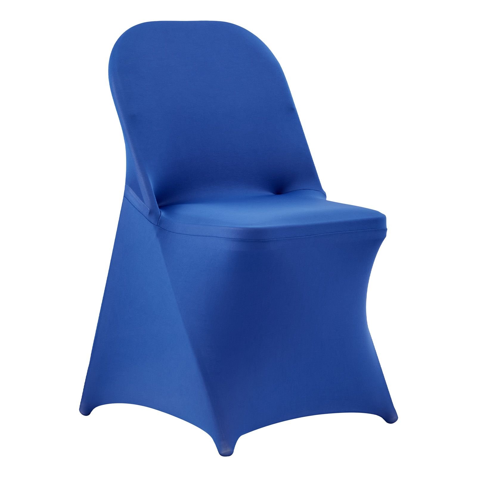 50 pcs blue chair covers, polyester spandex chair cover, stretch slipcovers for wedding party dining banquet flat front chair covers, fits chair measures up to 17.72 x 18.11 x 30.31 inch