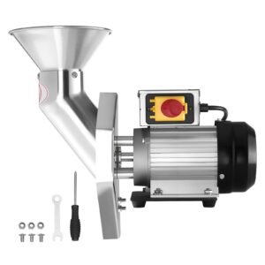 550W Electric Fruit Apple Crusher, SUS304 Desktop Crushing Machine, Grinds Whole Apples Up to 2.76" Dia, 60 KG/H Capacity, Cider Press for Apples, Pears, Pineapple, Guava, Carrot, Potato