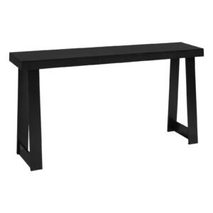 56 in Console Table, Modern Desk Behind the Couch, Wooden Rectangle Entrance Desk, Narrow Long Sofa Table Accent Stand, Ideal for Hallway, Bedroom, Living Room, Foyer, Easy Assembly, Black