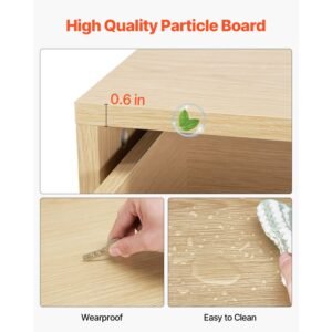 6 drawer dresser, wooden chest of drawers with sliding with anti tip device, modern minimalist dresser chest, closet storage organizer for living room, hallway, bedroom, entryway, light wood