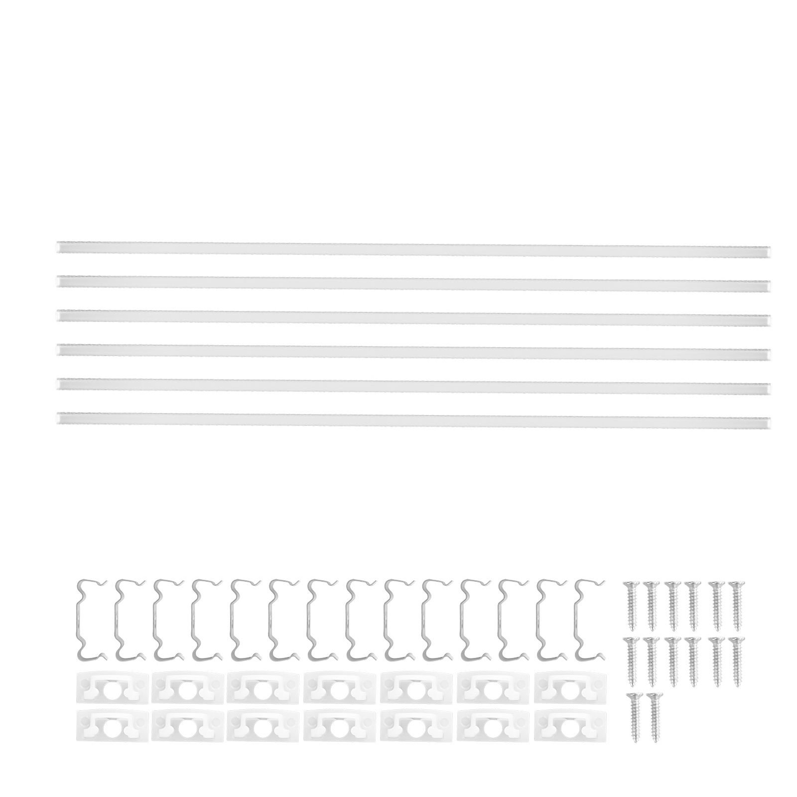 6 pack 3.3 ft/1m u shape led aluminum channel, with milky cover, end caps and mounting clips, aluminum profile for led strip light installations, easy installation, for under cabinet counter