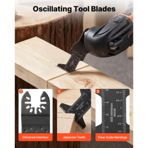 60pcs oscillating saw blades japanese teeth, universal quick release oscillating multi tool blades, multitool tool blades for wood plastic pvc, compatible with dewalt milwaukee bosch craftsman
