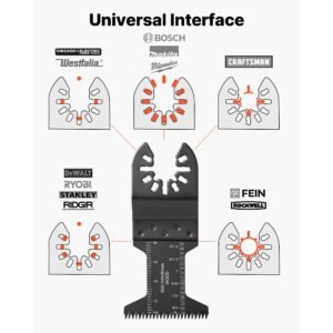 60pcs oscillating saw blades japanese teeth, universal quick release oscillating multi tool blades, multitool tool blades for wood plastic pvc, compatible with dewalt milwaukee bosch craftsman
