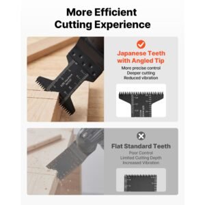 60pcs oscillating saw blades japanese teeth, universal quick release oscillating multi tool blades, multitool tool blades for wood plastic pvc, compatible with dewalt milwaukee bosch craftsman