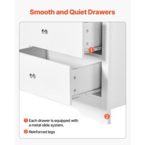 7 drawer dresser, wooden chest of drawers with sliding with anti tip device, modern minimalist dresser chest, closet storage organizer for living room, hallway, bedroom, entryway, light wood