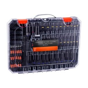80-Piece Premium Magnetic Impact Nut Driver Set, Metric & SAE Sizes, with Socket Adapters, Bit Holder, Wing Nut Driver, Universal Sockets, Quick Release Extension, Power Bits, Storage Box
