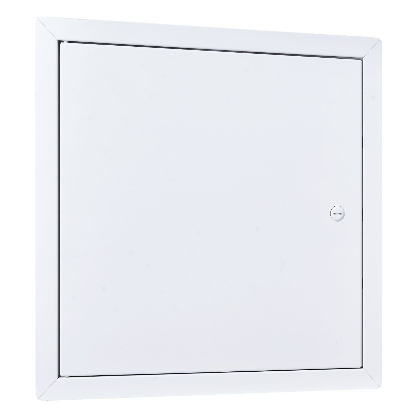 access panel for drywall, 13.3 x 13.3 in galvanized steel access door, easy install hinged service panel with screwdriver latch, for ceiling plumbing electrical, 12.4 x 12.4 in cutout size white