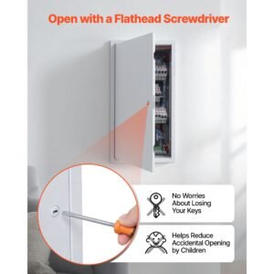 access panel for drywall, 25.3 x 13.3 in galvanized steel access door, easy install hinged service panel with screwdriver latch, for ceiling plumbing electrical, 12.4 x 24.4 in cutout size white