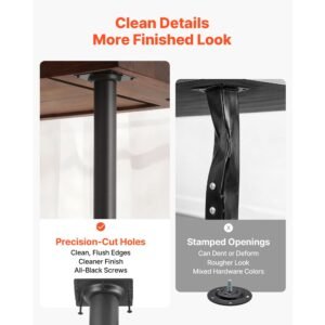 adjustable table legs, 24 40 in round steel furniture legs, 1200 lbs max load heavy duty, quick installation, ideal for home office desk diy, coffee dinner bar tables, workbenches, 4 pcs, black
