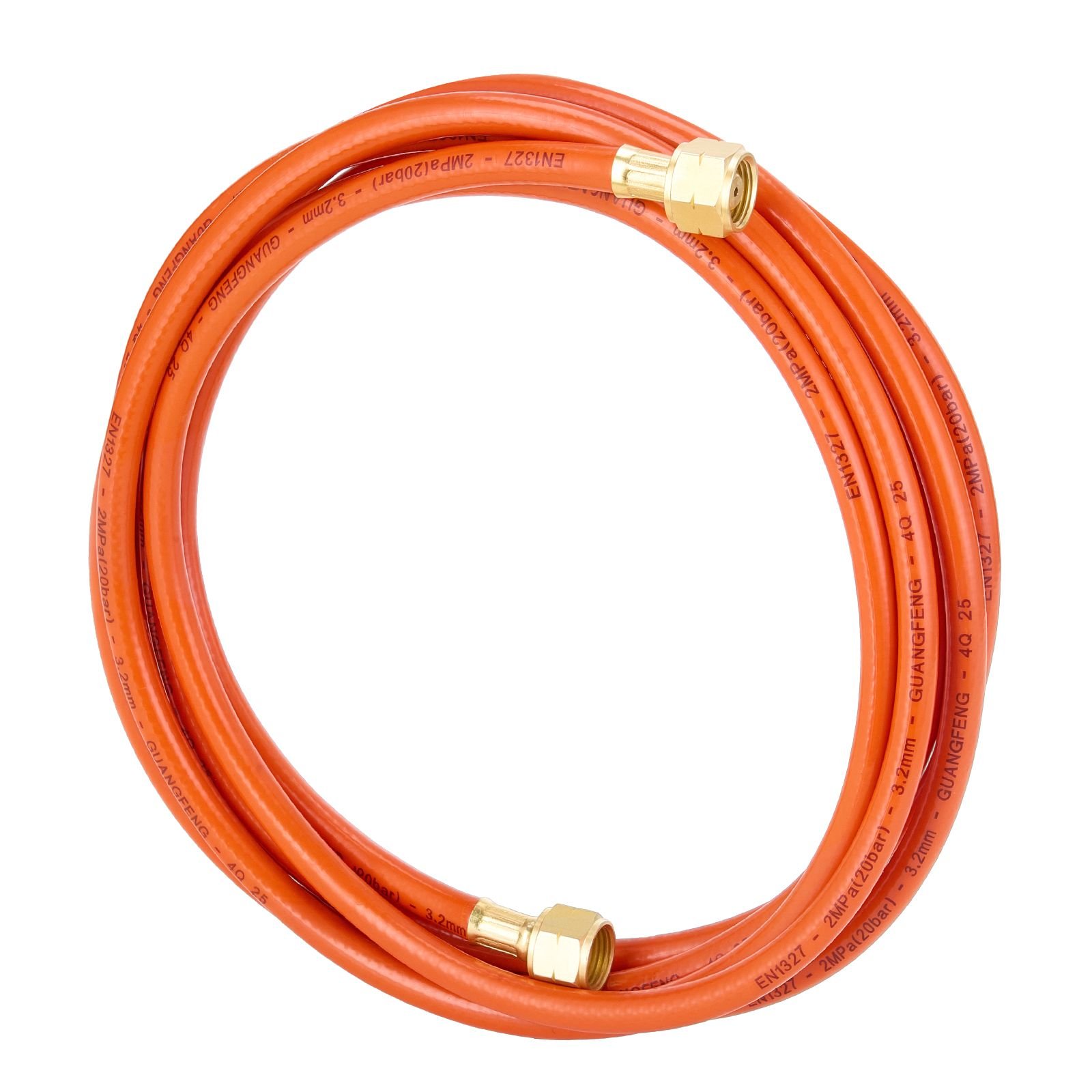 air acetylene torch hose, 1/8 inch x 12ft acetylene welding hose with 9/16" lh b type fittings, ah 12 r grade welding torch hoses compatible with ar b/ar mc regulators