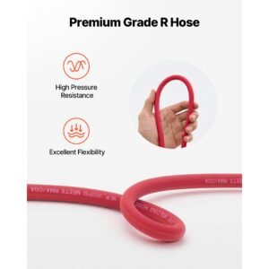 air acetylene torch hose, 3/16 inch x 12ft acetylene welding hose with 3/8" 24 lh a type fittings, ah 12 r grade welding torchs hose compatible with ar b/ar mc regulators