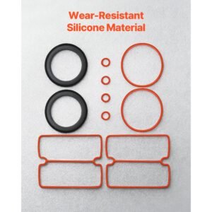 air compressor cylinder sleeve & compression ring kit, stainless steel air compressor replacement parts, head gaskets, cylinder o rings, sleeves, piston rings, fits 5.2 cfm compressors