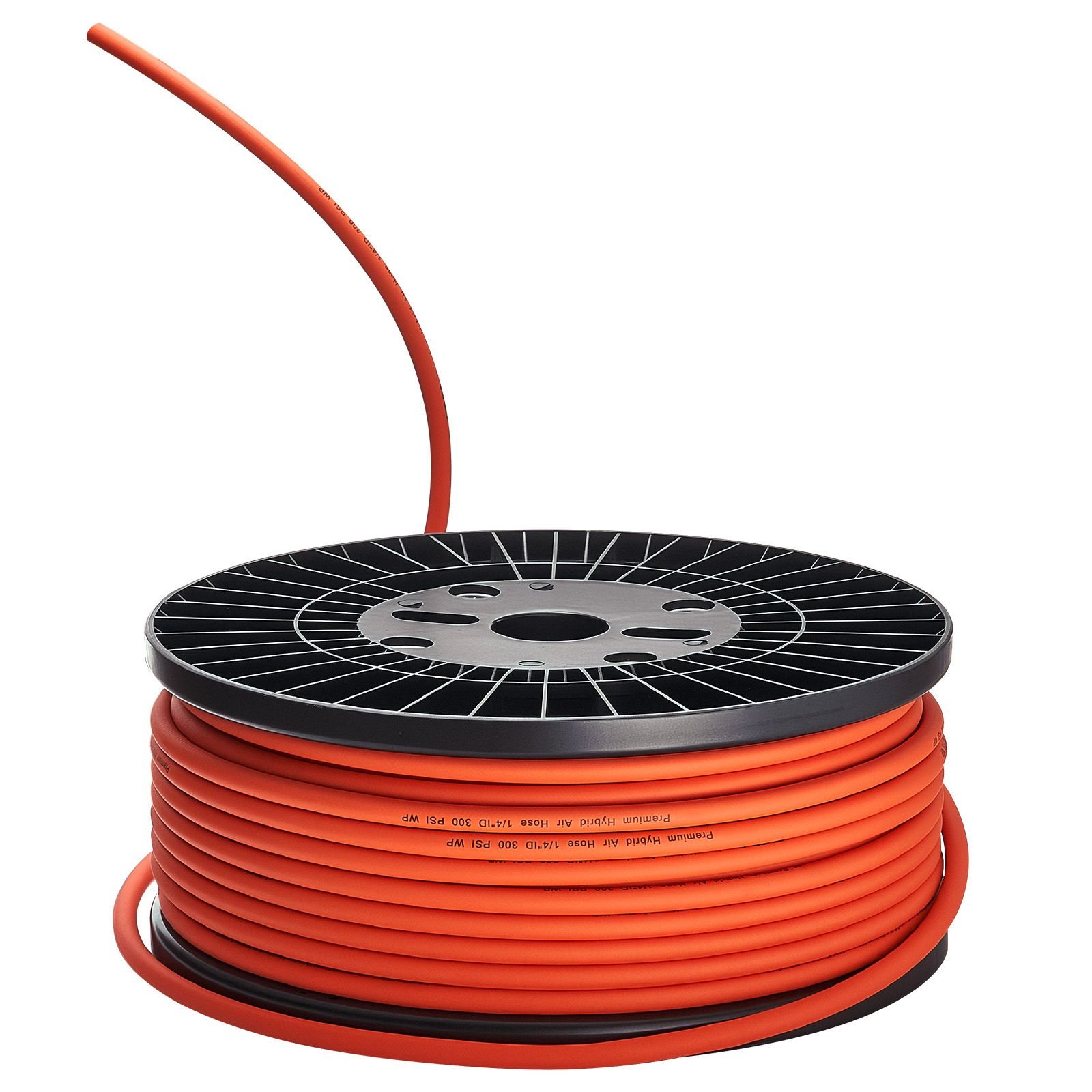 air hose, 3/8'' x 250ft hybrid air hose, lightweight, kink resistant, pneumatic hoses with three layer hybrid material for auto, home & building, 300 psi, all weather flexibility, orange