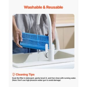 air purifier filter replacement, compatible with kj420f a35 filter accessories with precision mesh screen, washable & reusable, easy to replace for indoor room office humidifying, blue