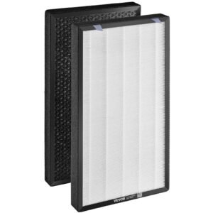 Air Purifier Replacement Filter, H13, 2-in-1 Compact & Lightweight Replacement Filter with Non-Woven Fabric, Easy-to-Install Purifier Filter with Activated Carbon, Fit for Square Purifier