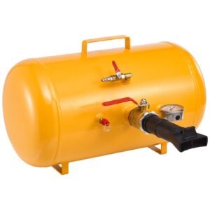 Air Tire Bead Seater, 10 Gal / 37.9 L, Heavy Duty Tire Bead Blaster Tool, 87-116 PSI Operating Pressure, Air Trigger Seating Inflator for ATV, Tractor, Pickup, Truck, Jeep, RV, UTV, Yellow