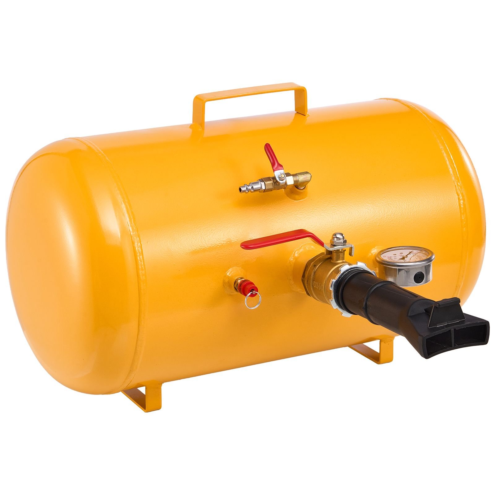 air tire bead seater, 10 gal / 37.9 l, heavy duty tire bead blaster tool, 87 116 psi operating pressure, air trigger seating inflator for atv, tractor, pickup, truck, jeep, rv, utv, yellow