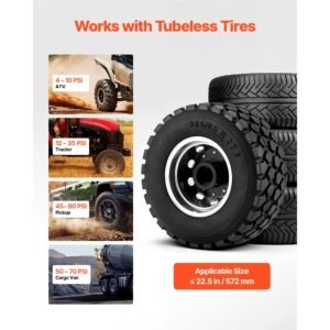 air tire bead seater, 5 gal / 18.9 l, heavy duty tire bead blaster tool, 87 116 psi operating pressure, air trigger seating inflator for pickup, truck, atv, jeep, van, lawn tractor, rv, yellow