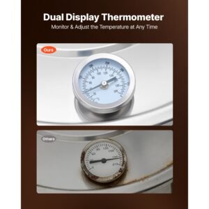 alcohol still, 13.2 gal/ 50l alcohol distiller with thumper keg, dual scale thermometer, and water pump, home brewing kit for diy whiskey wine brandy
